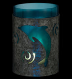 Galvanized Candle Holder 5.5" - Dolphin