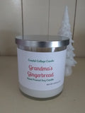 Grandma's Gingerbread 8oz Hand Poured Soy Candle